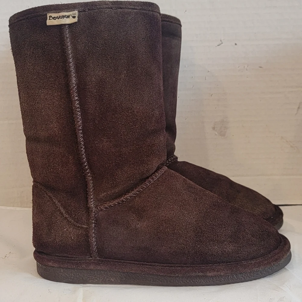 BEARPAW‎ BROWN SUEDE LEATHER 10